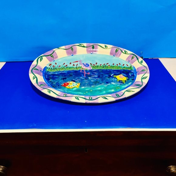 NEW… 18” Nautical Serving Platter, by Chesapeake Bay Company, Decorative Ceramic - Picture 14 of 16